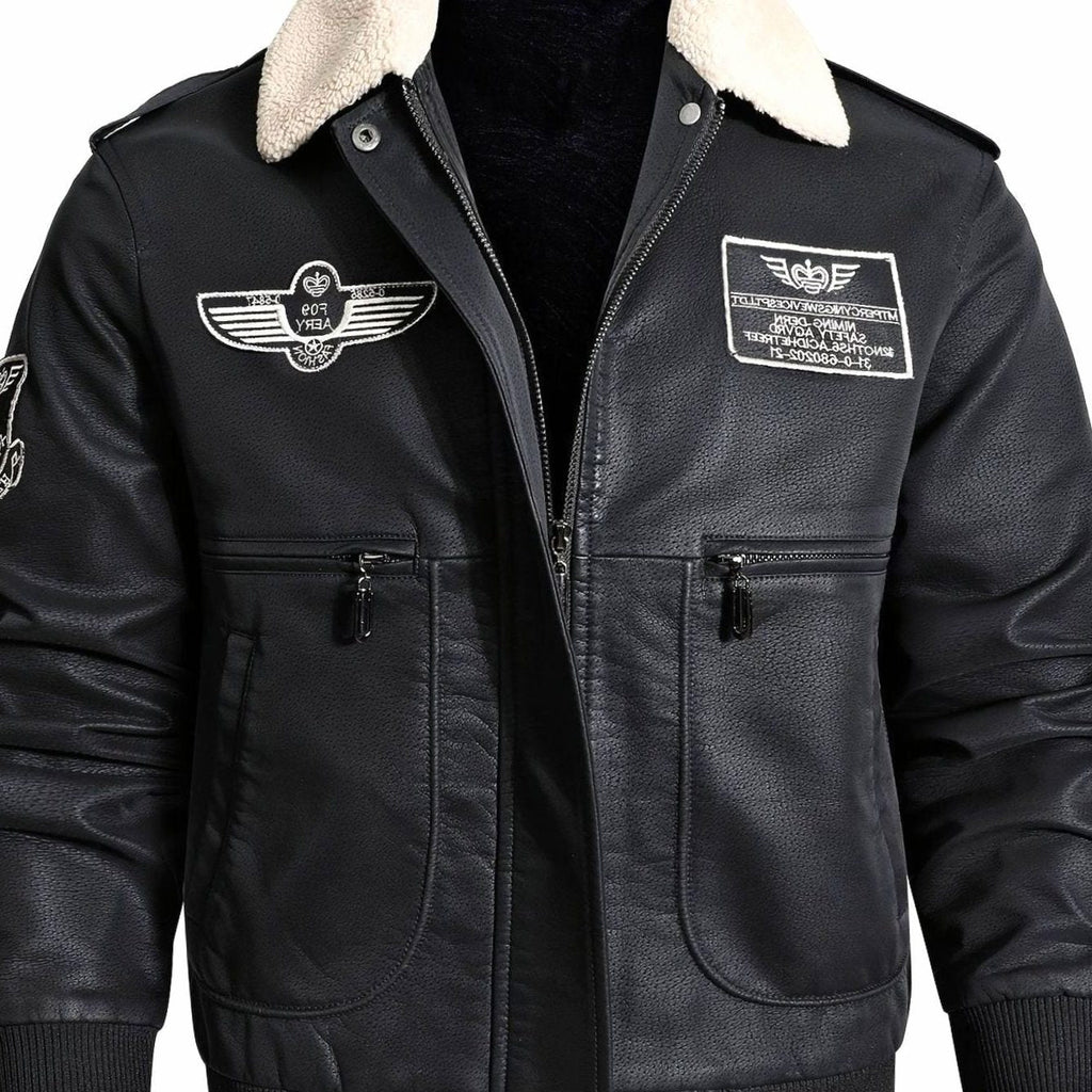 Giubbotto Bomber da Uomo con Collo in Pile Sherpa — foto 2