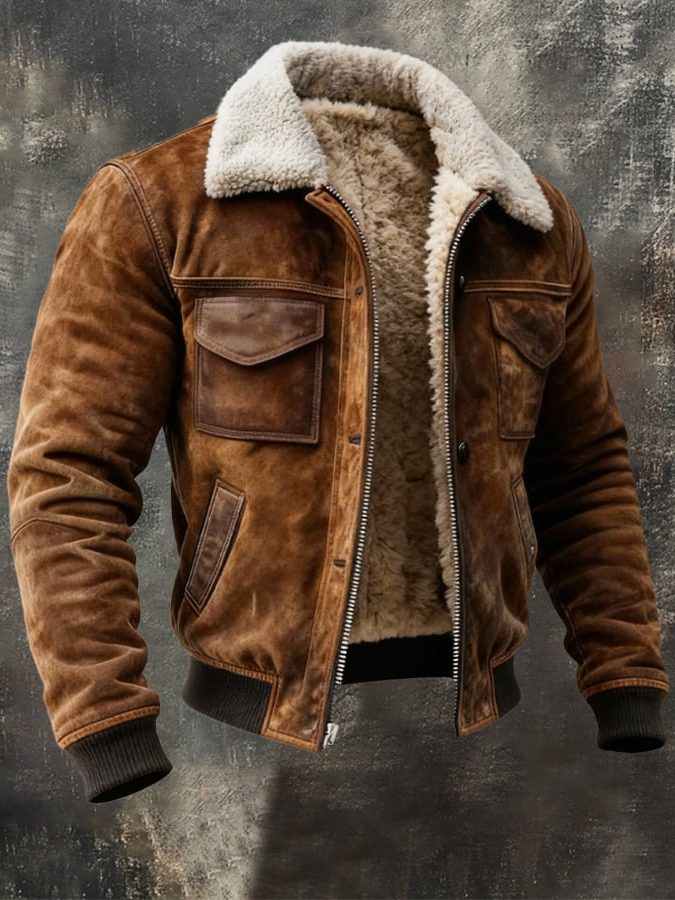 Bomber da Uomo Foderato Caldo e dal Look Deciso — foto 2