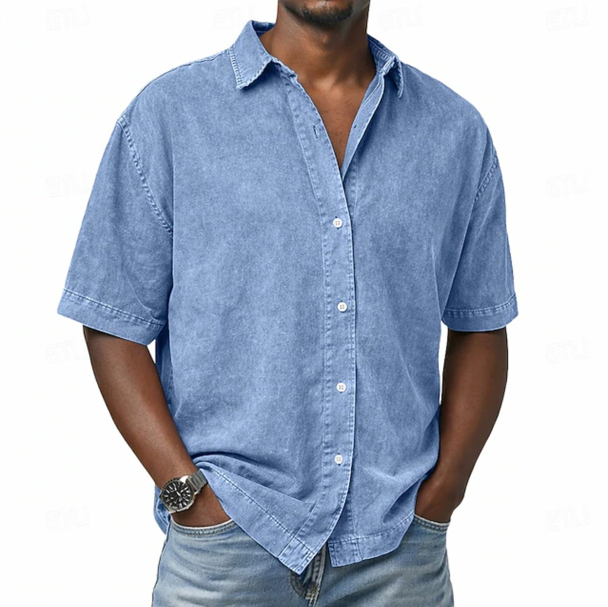 Camicia Casual da Uomo a Maniche Corte — foto 2