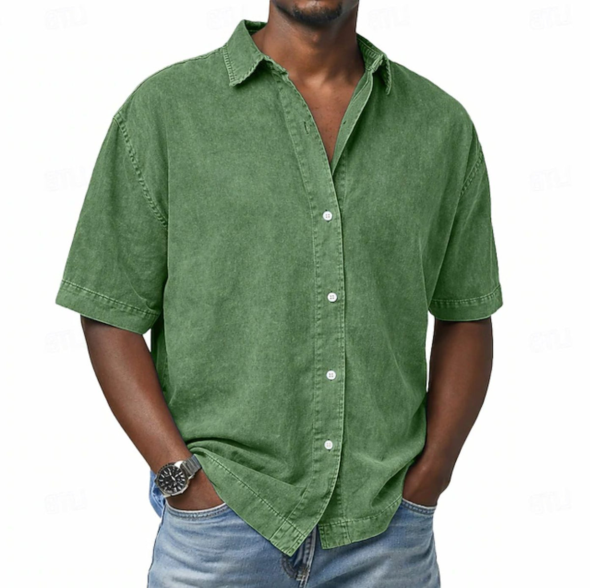Camicia Casual da Uomo a Maniche Corte — foto 5