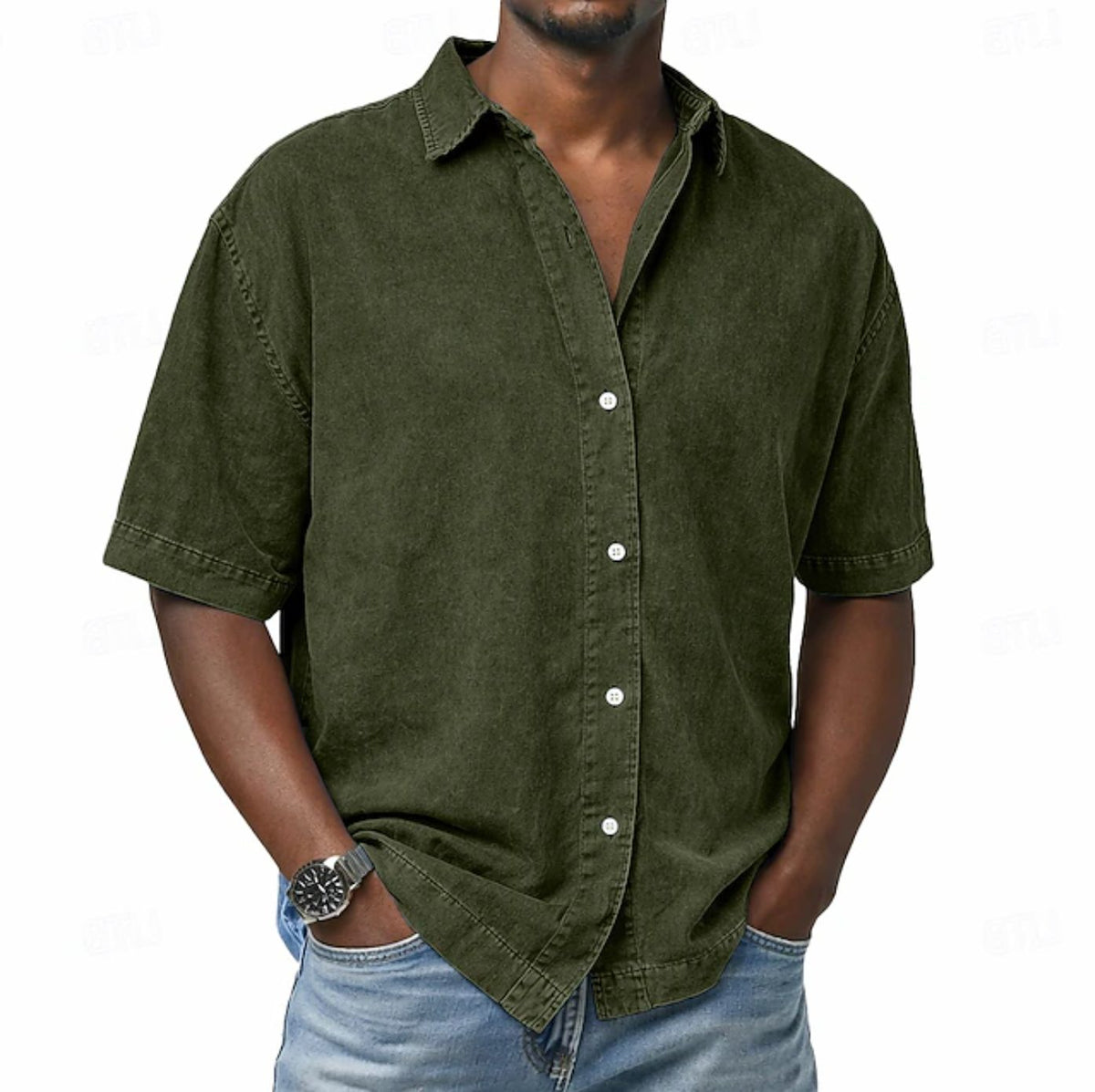Camicia Casual da Uomo a Maniche Corte — foto 7