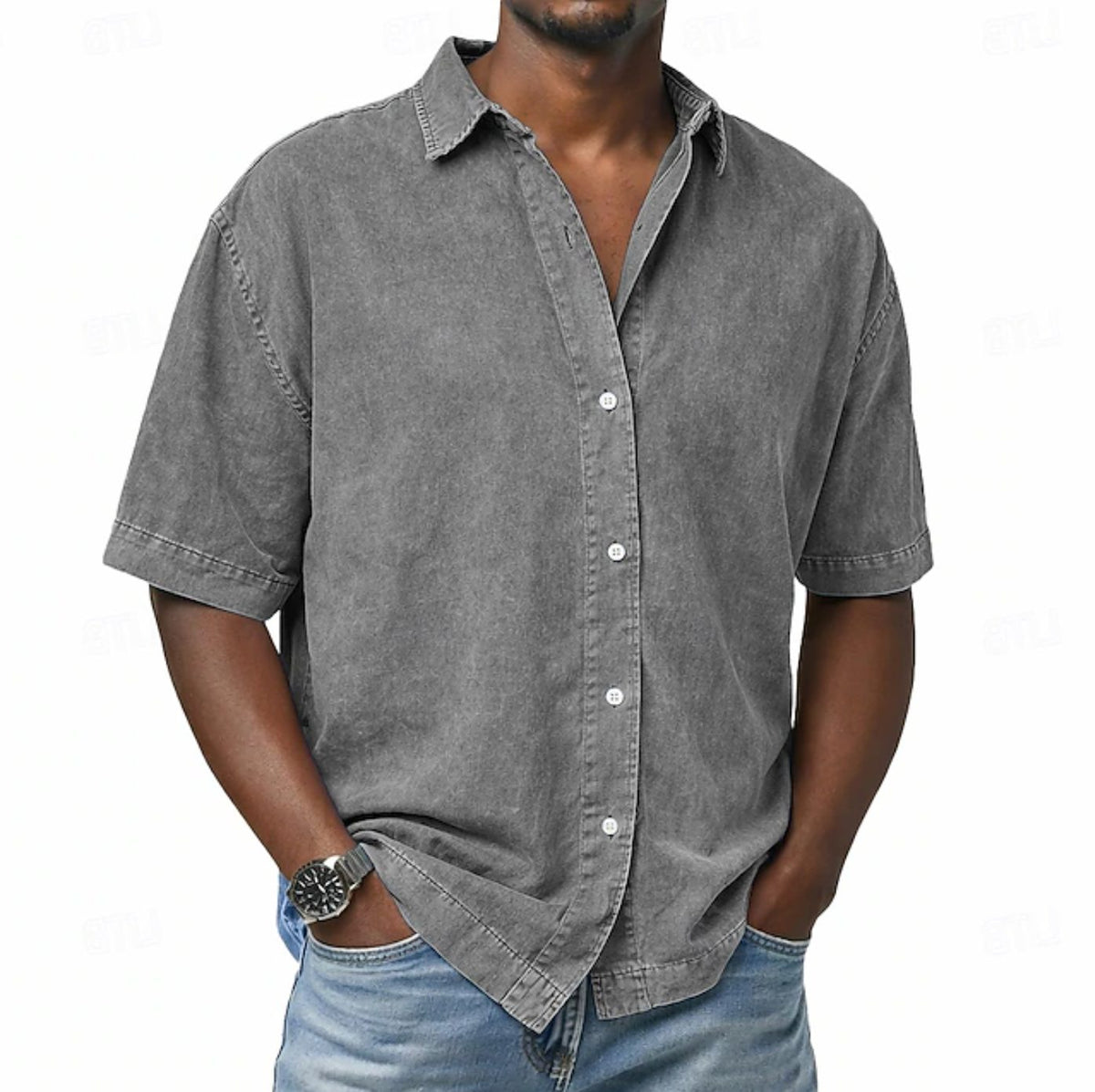 Camicia Casual da Uomo a Maniche Corte — foto 8