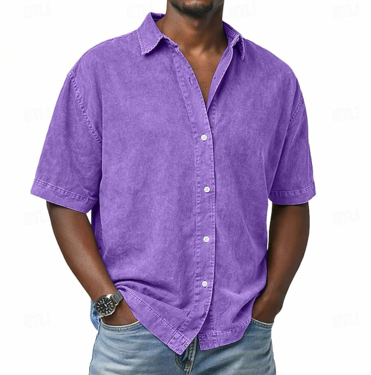 Camicia Casual da Uomo a Maniche Corte — foto 9