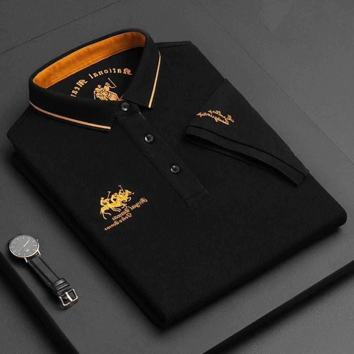Polo Manica Corta da Uomo Collo a Contrasto — foto 7
