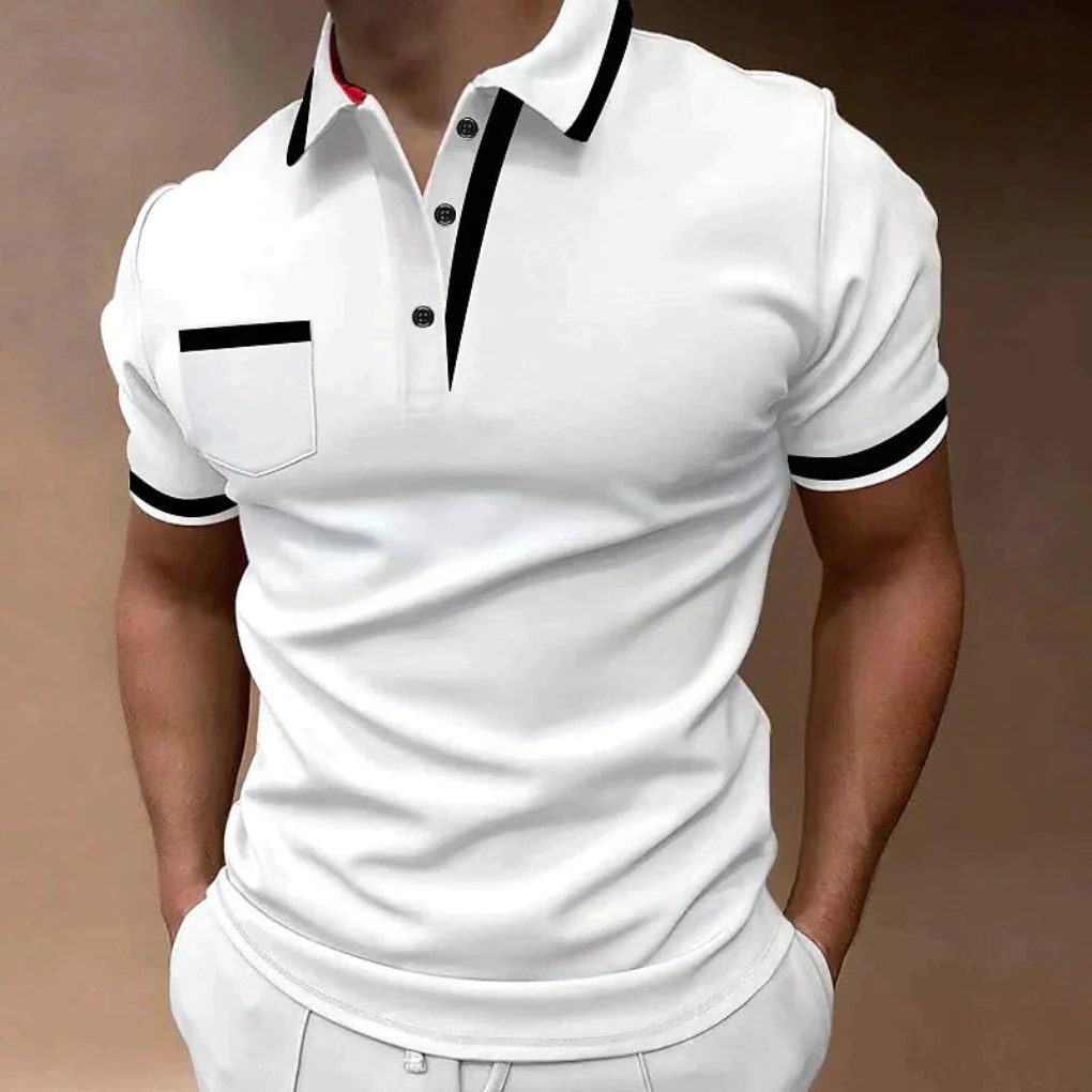 Polo da Uomo Taschino e Colletto a Contrasto