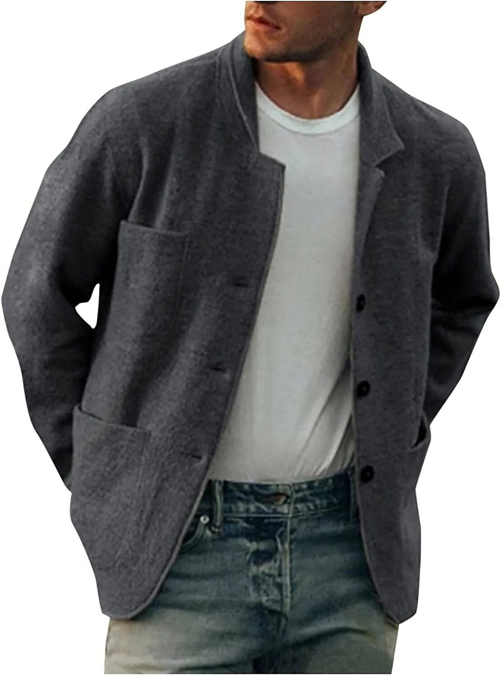 Blazer da Uomo Monopetto con Revers a Lancia — foto 15