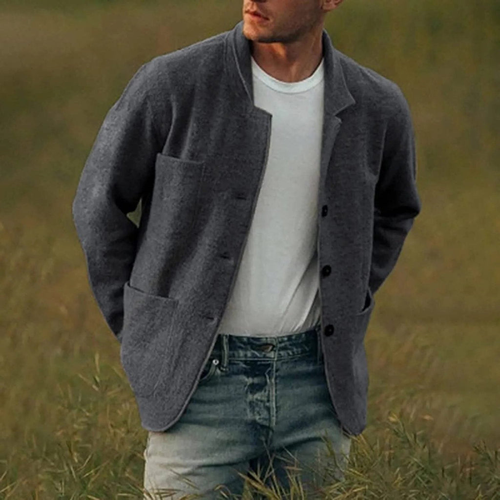 Blazer da Uomo Monopetto con Revers a Lancia — foto 2