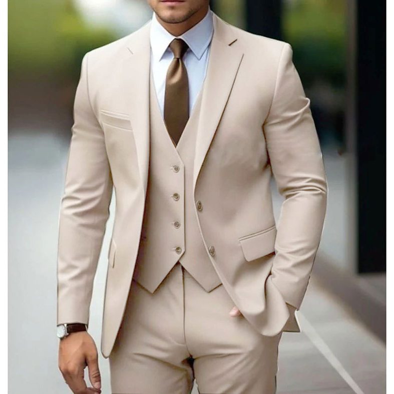 Completo Blazer Slim Fit da Uomo con Pantaloni — foto 4