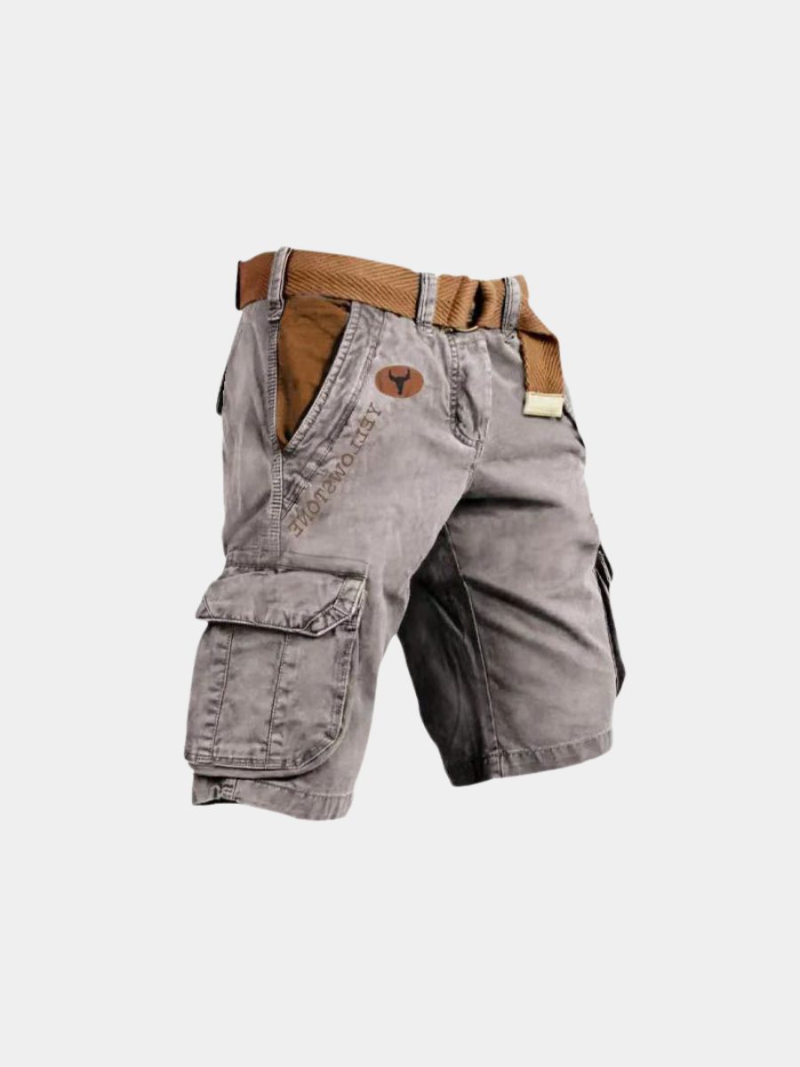 Bermuda Cargo Slim da Uomo con Tasche a Filetto
