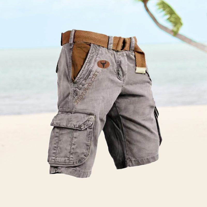 Bermuda Cargo Slim da Uomo con Tasche a Filetto — foto 2