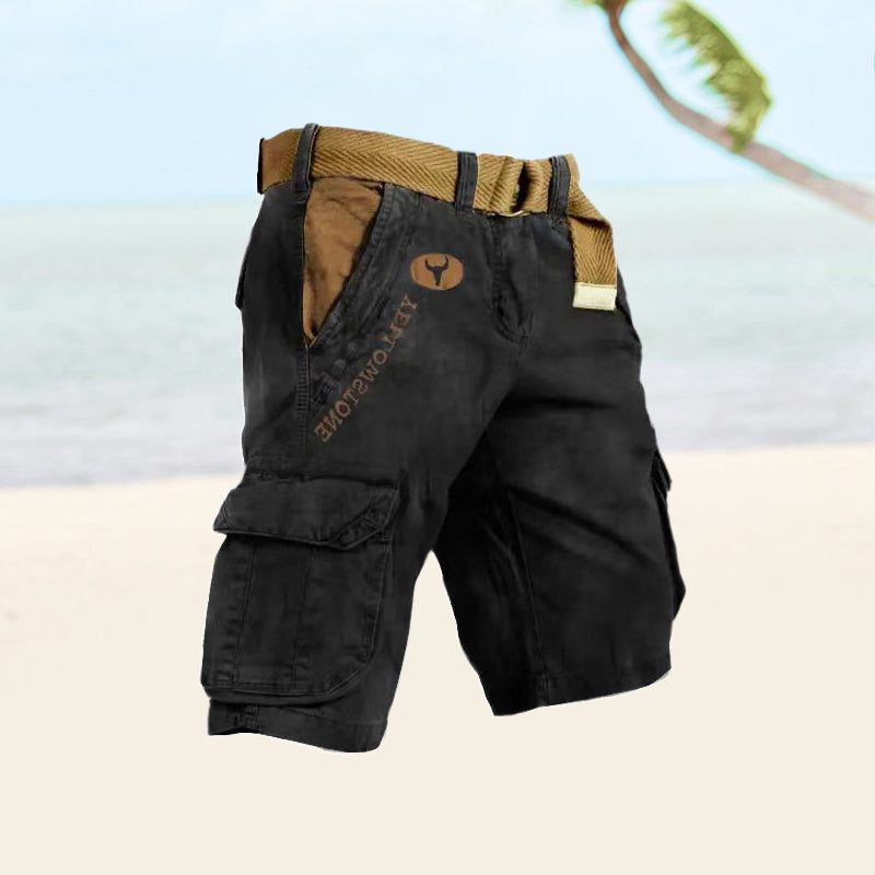 Bermuda Cargo Slim da Uomo con Tasche a Filetto — foto 3