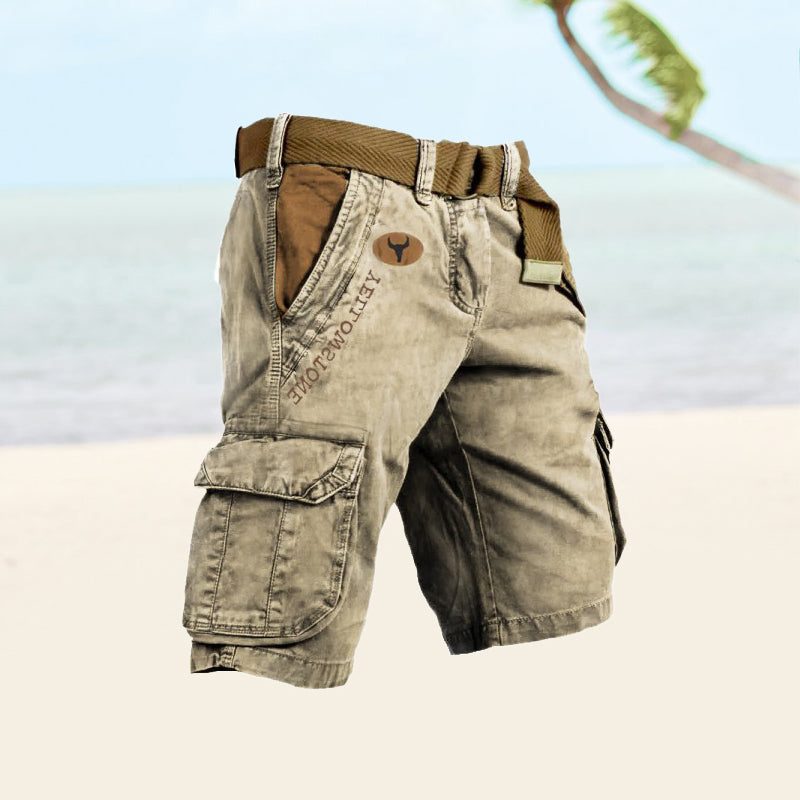 Bermuda Cargo Slim da Uomo con Tasche a Filetto — foto 4