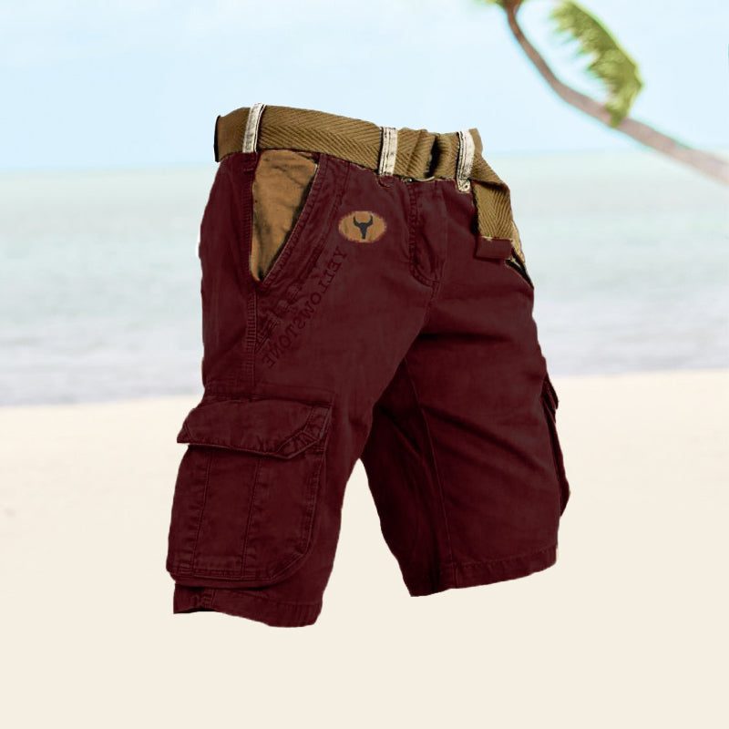Bermuda Cargo Slim da Uomo con Tasche a Filetto — foto 9
