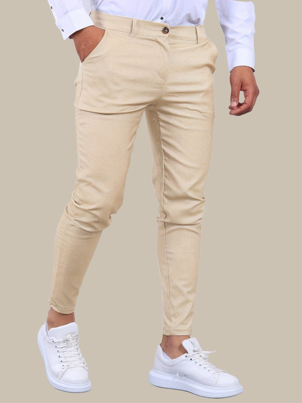 Pantaloni Chino Slim da Uomo Tonalità Neutra