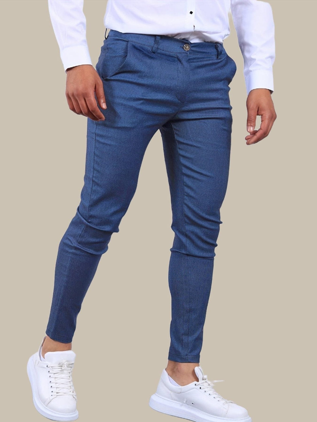 Pantaloni Chino Slim da Uomo Tonalità Neutra — foto 10