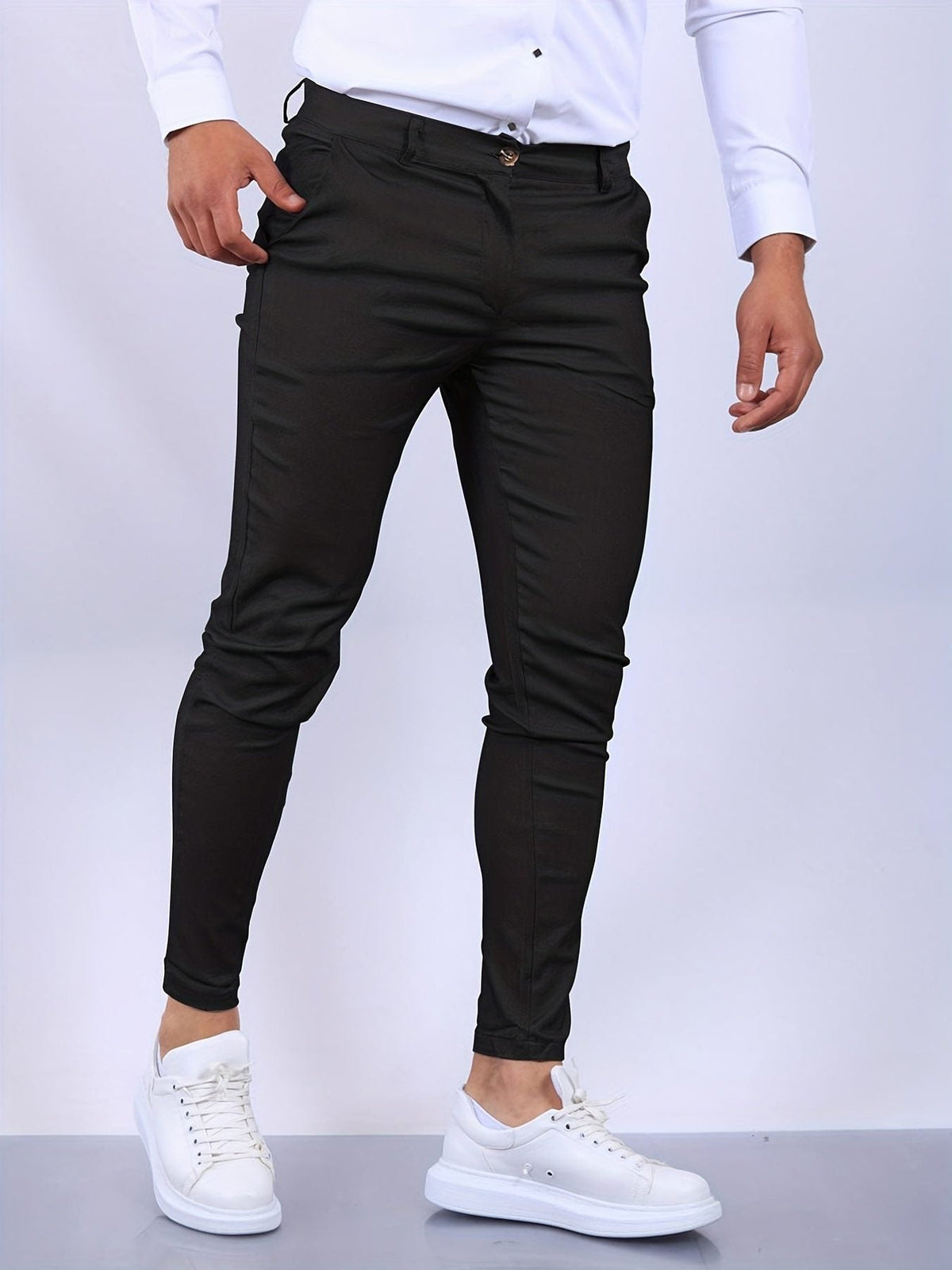 Pantaloni Chino Slim da Uomo Tonalità Neutra — foto 8