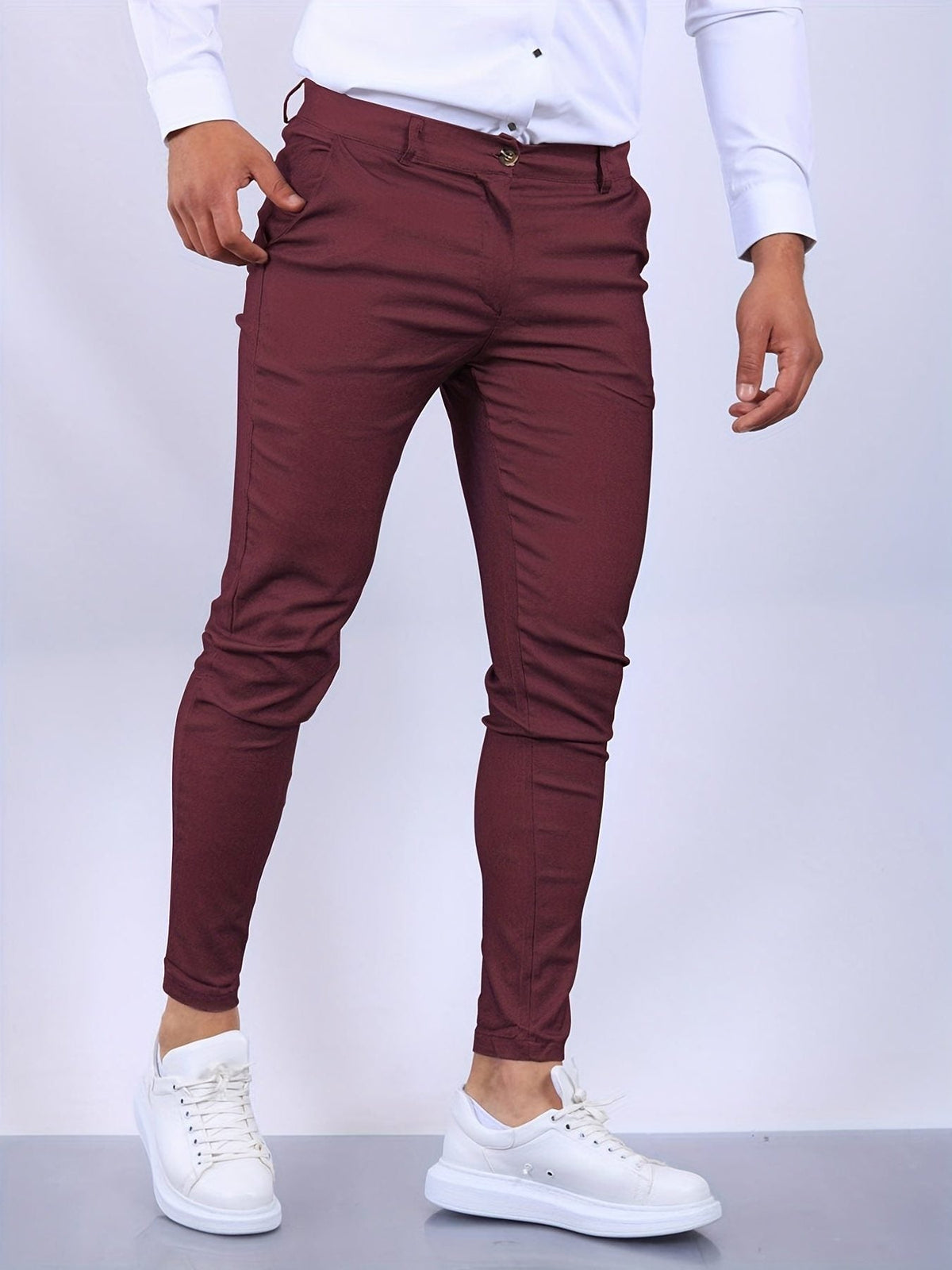 Pantaloni Chino Slim da Uomo Tonalità Neutra — foto 9
