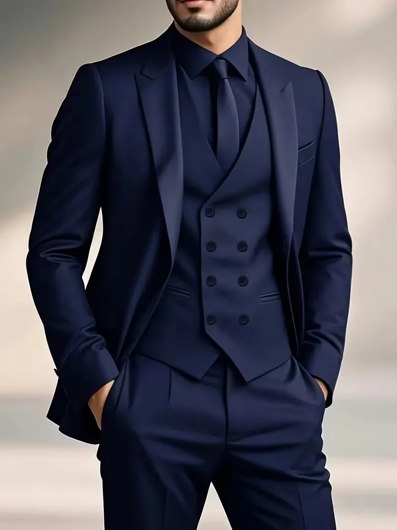Completo Tre Pezzi da Uomo con Gilet Doppiopetto — foto 11