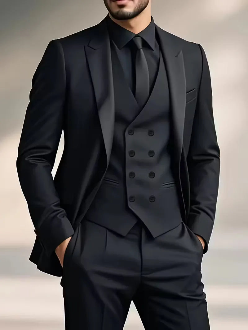 Completo Tre Pezzi da Uomo con Gilet Doppiopetto