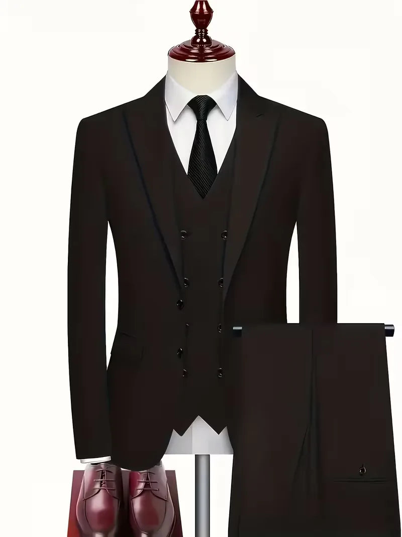 Completo Tre Pezzi da Uomo con Gilet Doppiopetto — foto 2