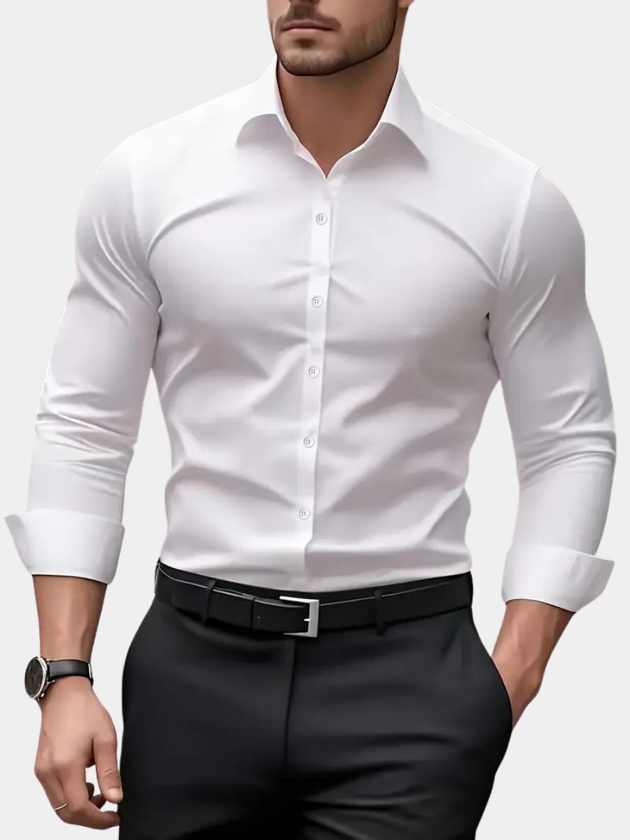 Camicia Slim Fit da Uomo a Maniche Lunghe