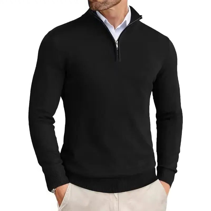 Maglione Slim da Uomo con Mezza Zip — foto 10