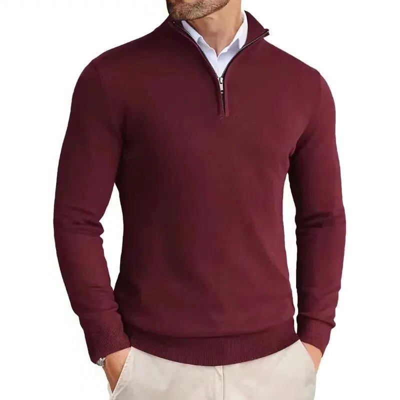 Maglione Slim da Uomo con Mezza Zip — foto 5