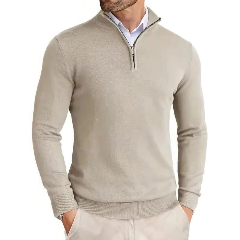 Maglione Slim da Uomo con Mezza Zip — foto 6