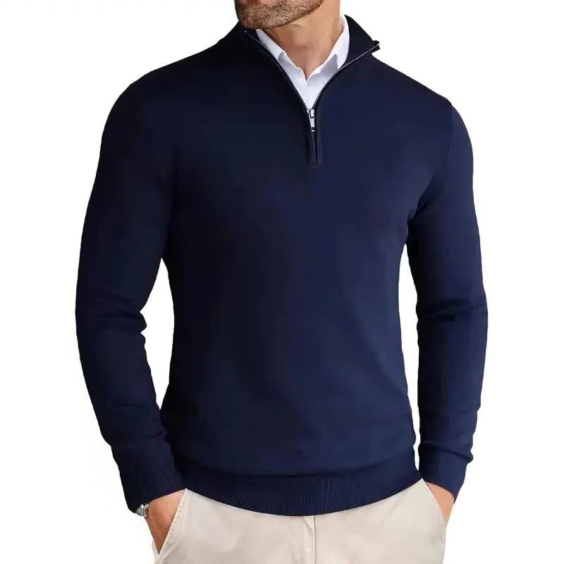 Maglione Slim da Uomo con Mezza Zip — foto 7