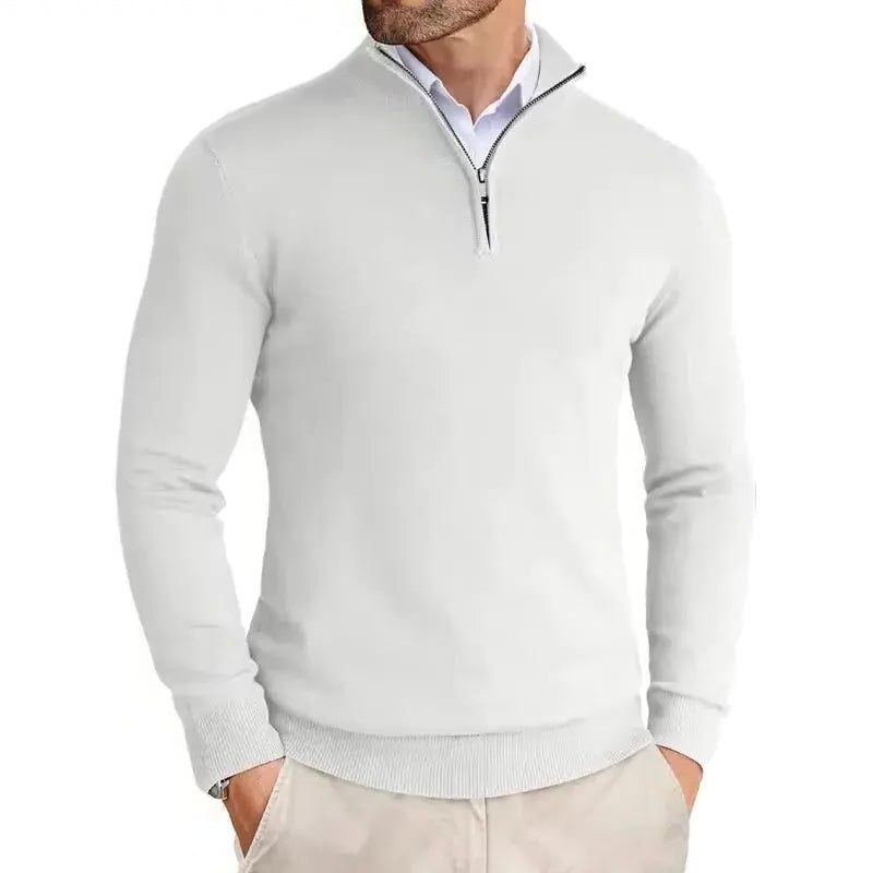 Maglione Slim da Uomo con Mezza Zip — foto 8