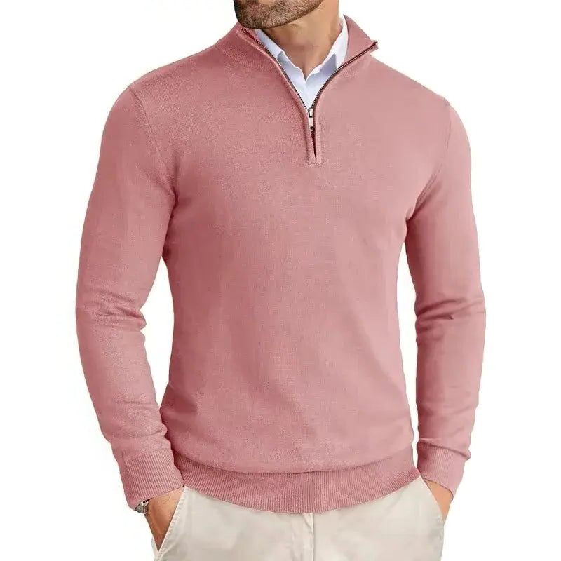 Maglione Slim da Uomo con Mezza Zip — foto 9