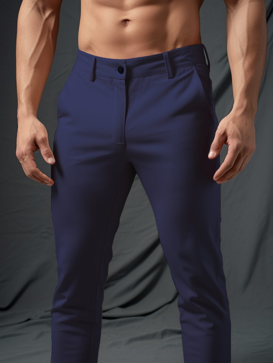 Pantaloni Chino Slim da Uomo Vita Piatta — foto 11