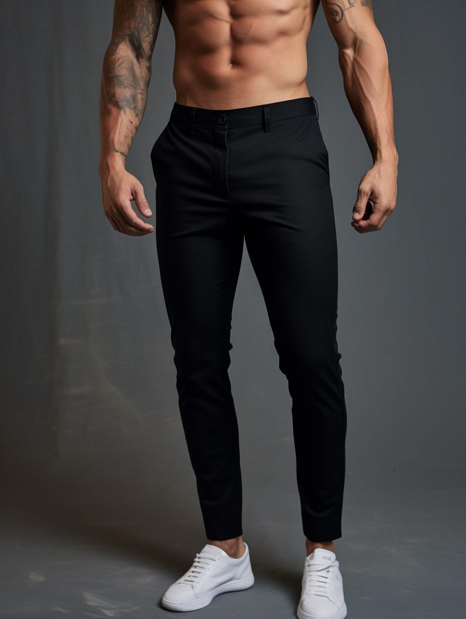 Pantaloni Chino Slim da Uomo Vita Piatta — foto 13
