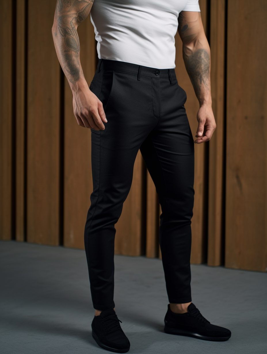 Pantaloni Chino Slim da Uomo Vita Piatta — foto 2