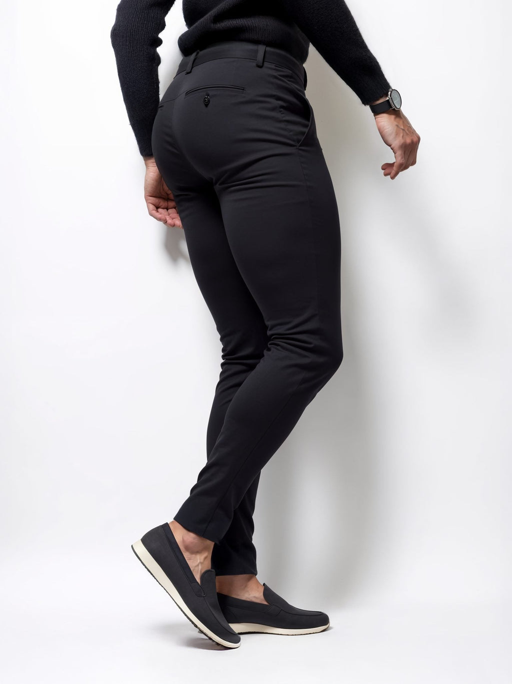 Pantaloni Chino Slim da Uomo Vita Piatta — foto 6