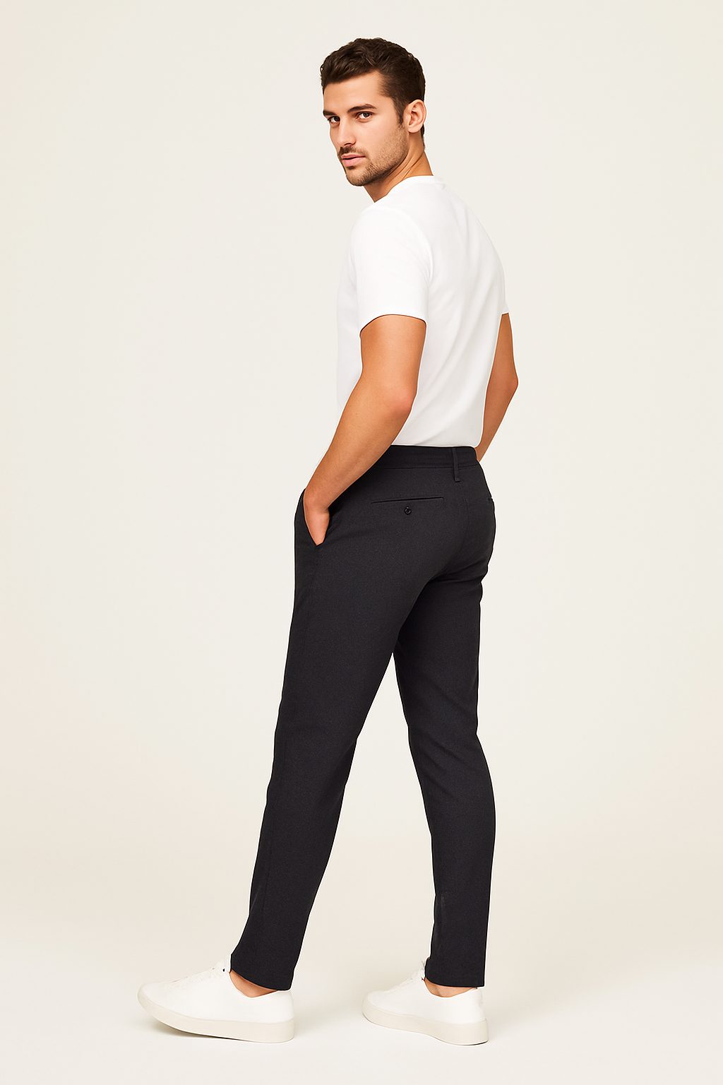 Pantaloni Chino Slim da Uomo Taglio Sartoriale — foto 4