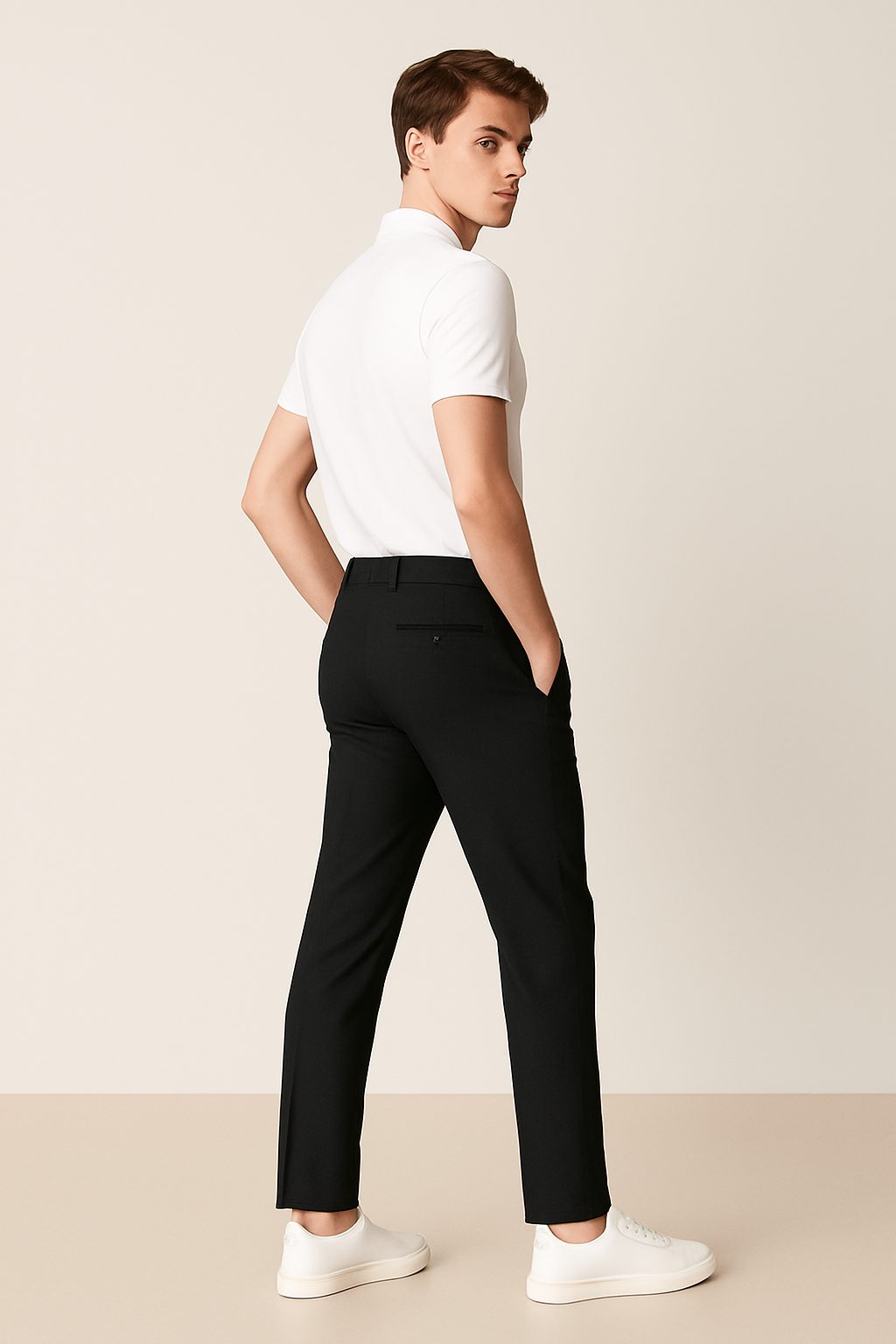 Pantaloni Chino Slim da Uomo Taglio Sartoriale — foto 6