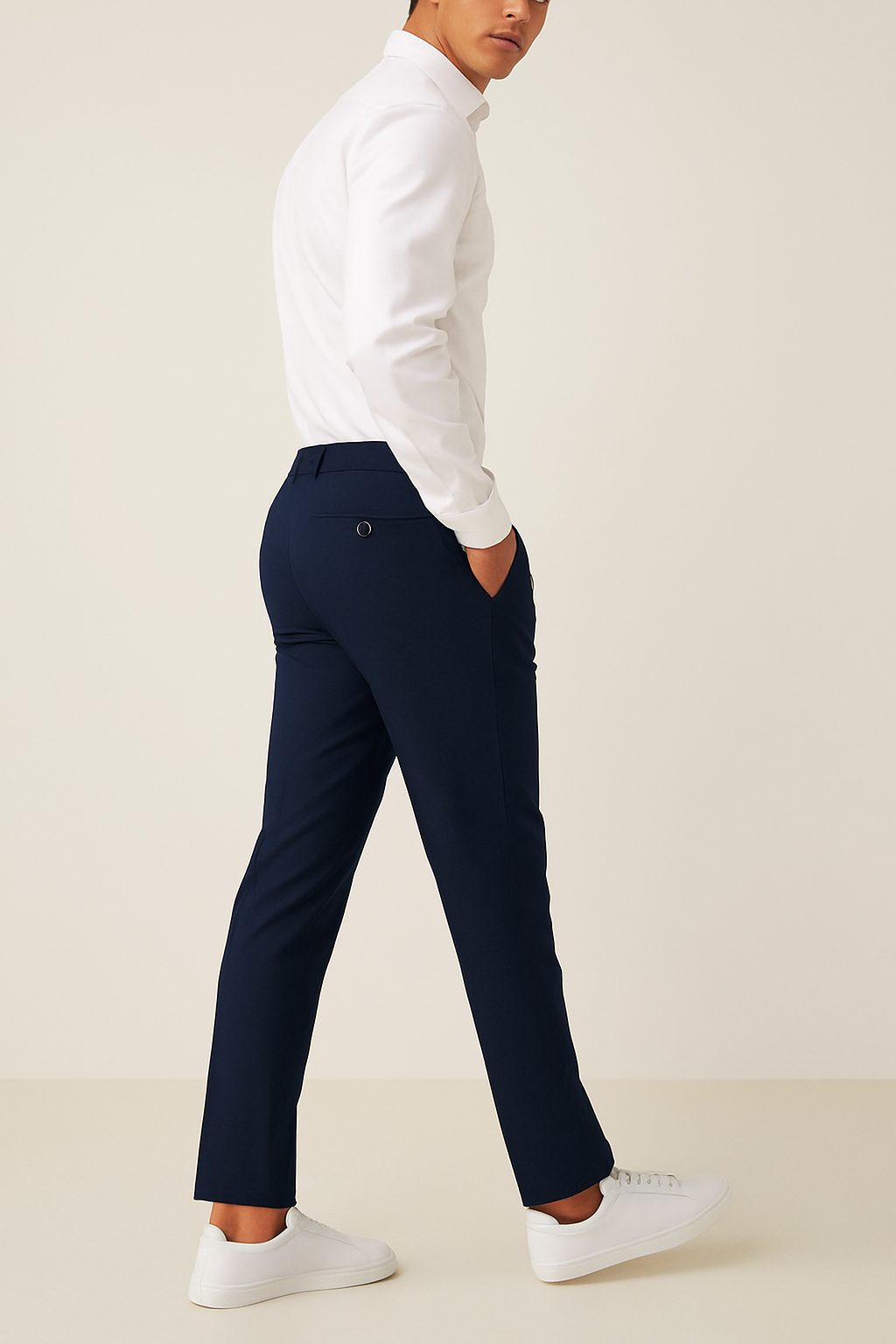 Pantaloni Chino Slim da Uomo Taglio Sartoriale — foto 8