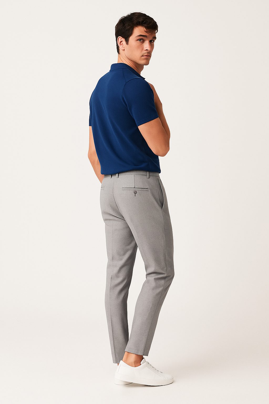Pantaloni Chino Slim da Uomo Taglio Sartoriale — foto 9