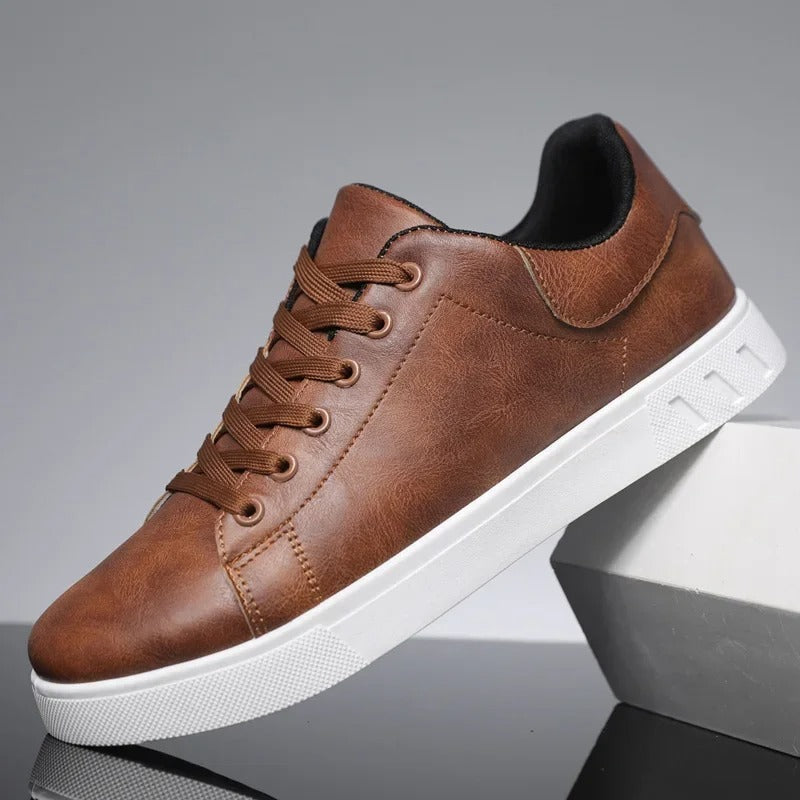 Sneaker da Uomo Effetto Pelle Suola Bassa