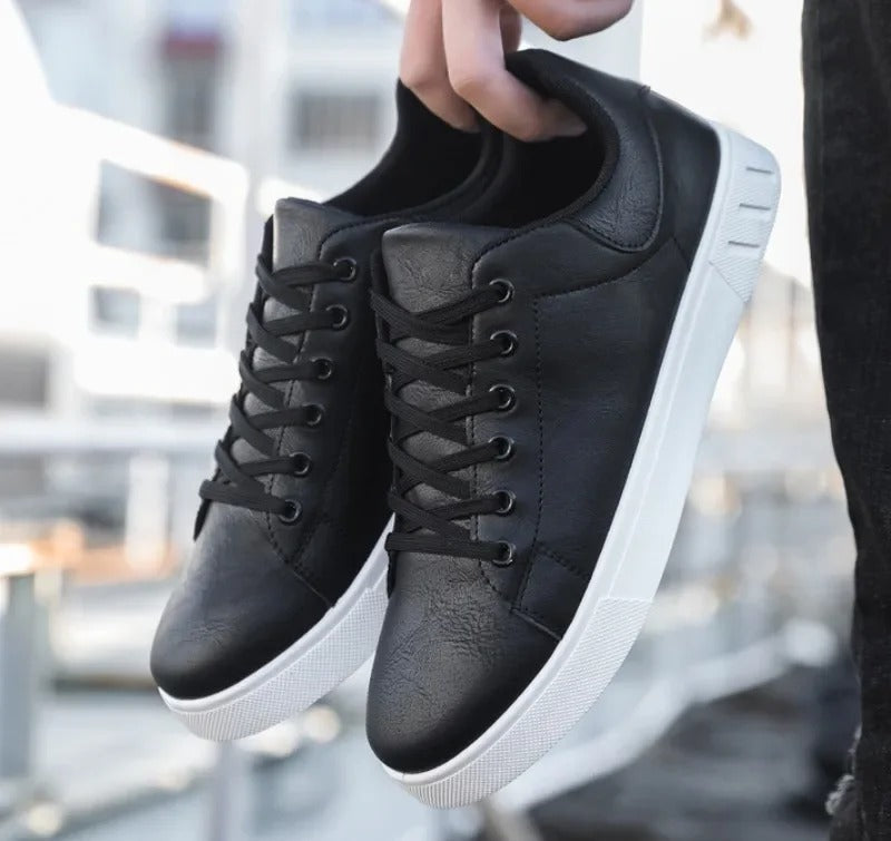 Sneaker da Uomo Effetto Pelle Suola Bassa — foto 10