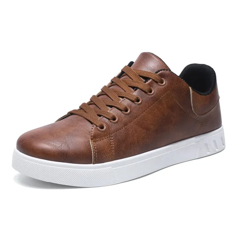 Sneaker da Uomo Effetto Pelle Suola Bassa — foto 3