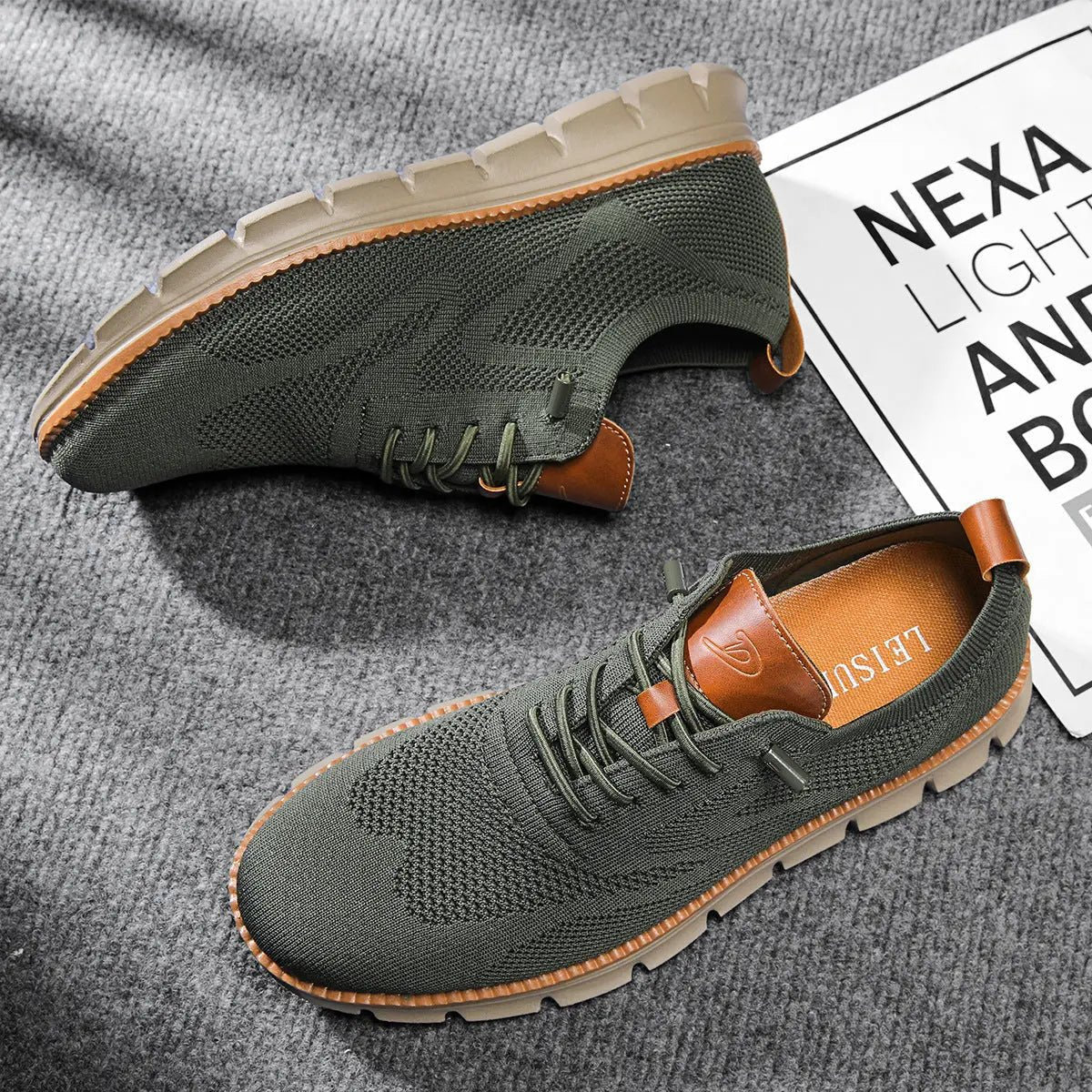 Sneakers in Maglia da Uomo Traspiranti e Ammortizzate — foto 10