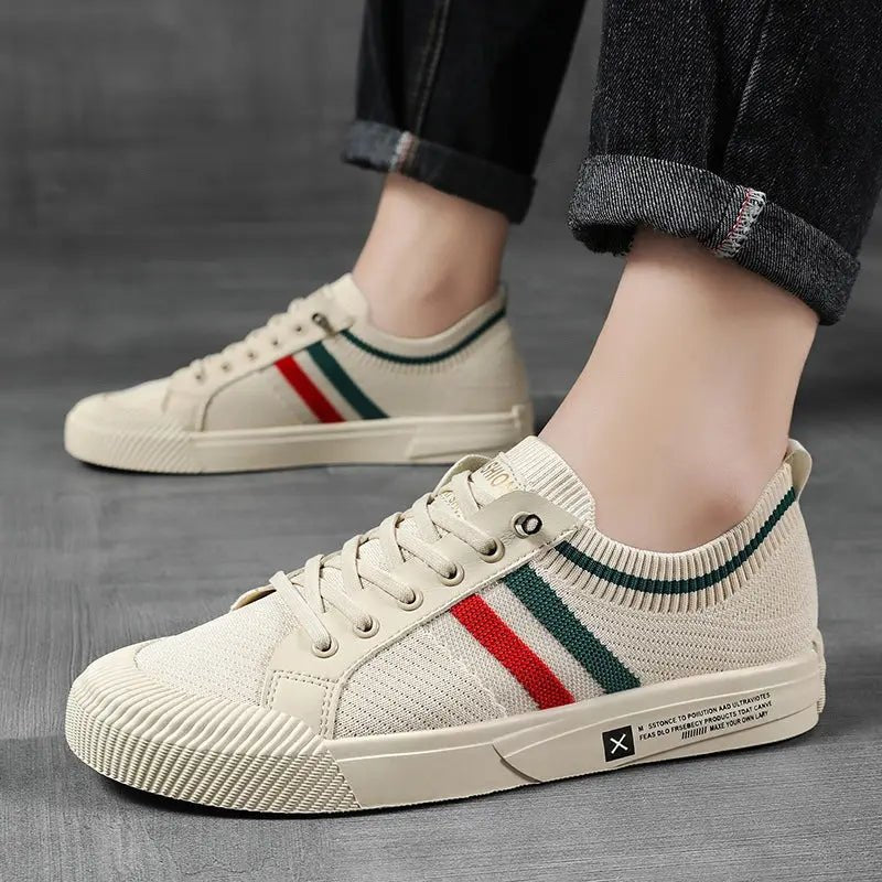 Sneakers Retrò da Uomo con Punta a Righe — foto 3