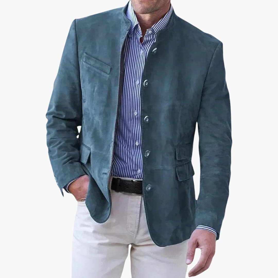 Blazer da Uomo con Collo Coreano e Design Moderno — foto 2