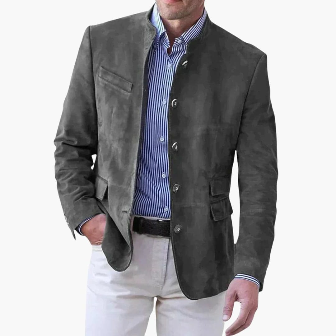 Blazer da Uomo con Collo Coreano e Design Moderno — foto 3