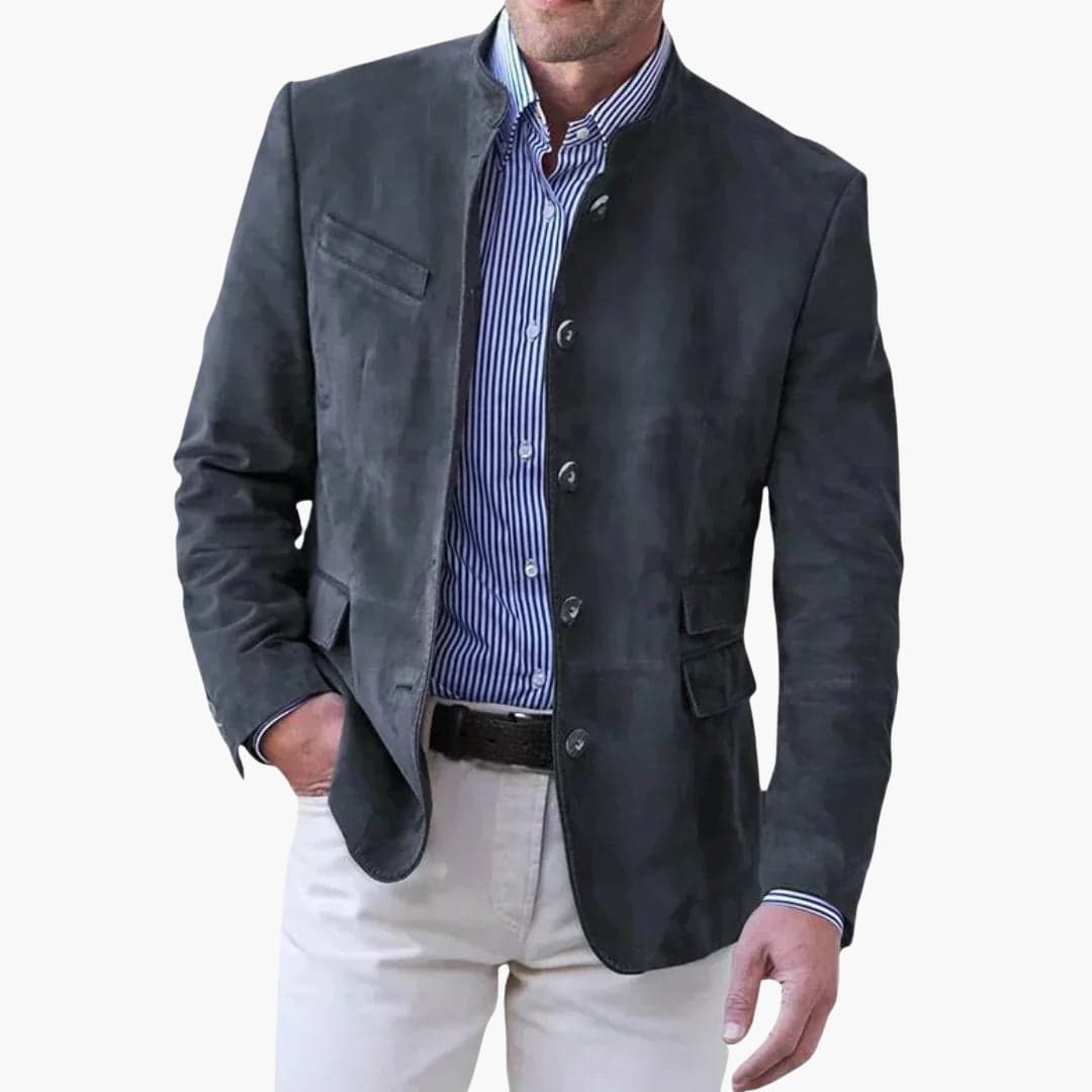 Blazer da Uomo con Collo Coreano e Design Moderno — foto 5