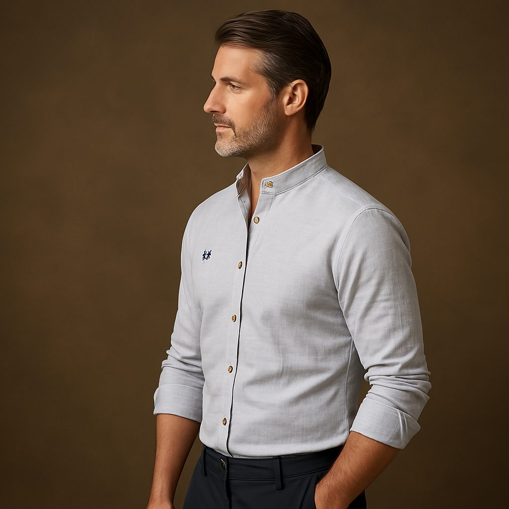 Camicia Coreana da Uomo Maniche Lunghe — foto 2