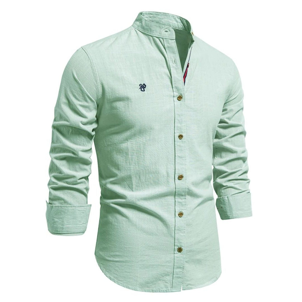 Camicia Coreana da Uomo Maniche Lunghe — foto 9