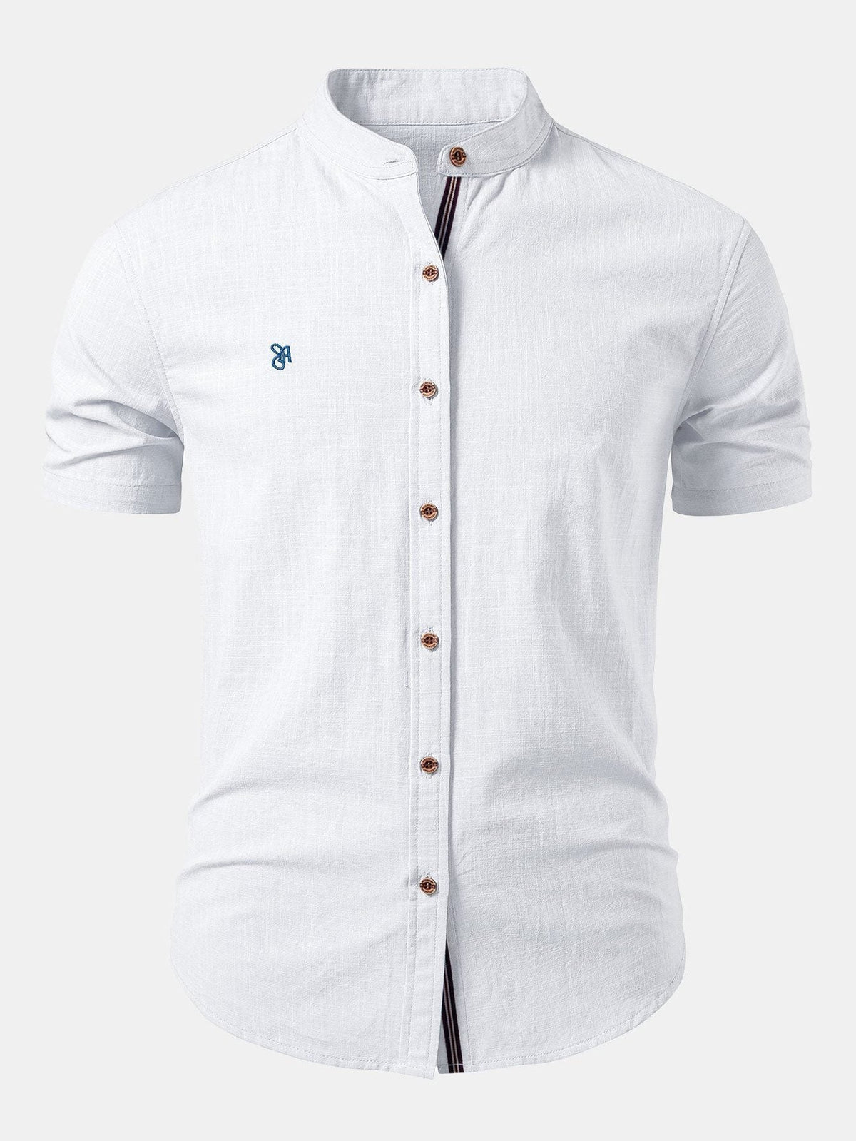 Camicia da Uomo con Collo Coreano Moderna — foto 3